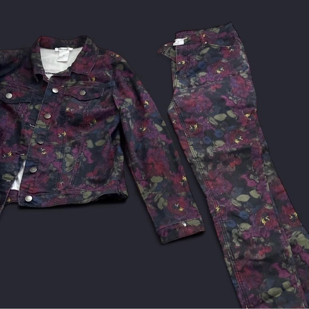Floral Boot Cut Jeans